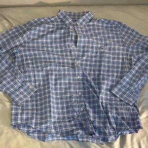 Men's Blue Plaid Shirt